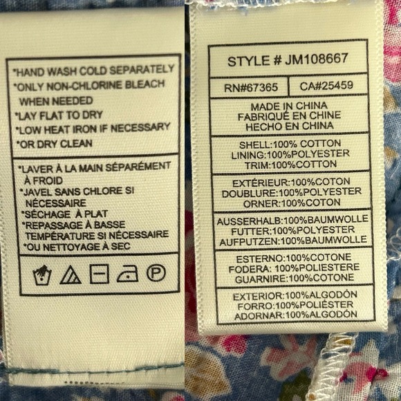 Betsey Johnson Dress Mini Blue Floral Size XL NEW - Picture 4 of 10